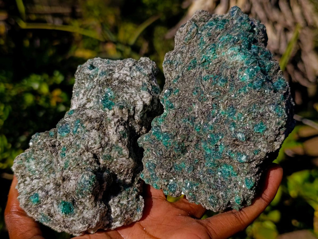 Natural Emerald Mica 'Mutokolite' Cobbed Specimens x 3 From Mutoko, Zimbabwe - Toprock Gemstones and Minerals 