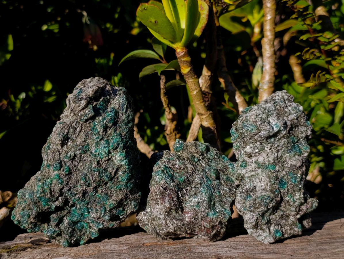 Natural Emerald Mica 'Mutokolite' Cobbed Specimens x 3 From Mutoko, Zimbabwe - Toprock Gemstones and Minerals 