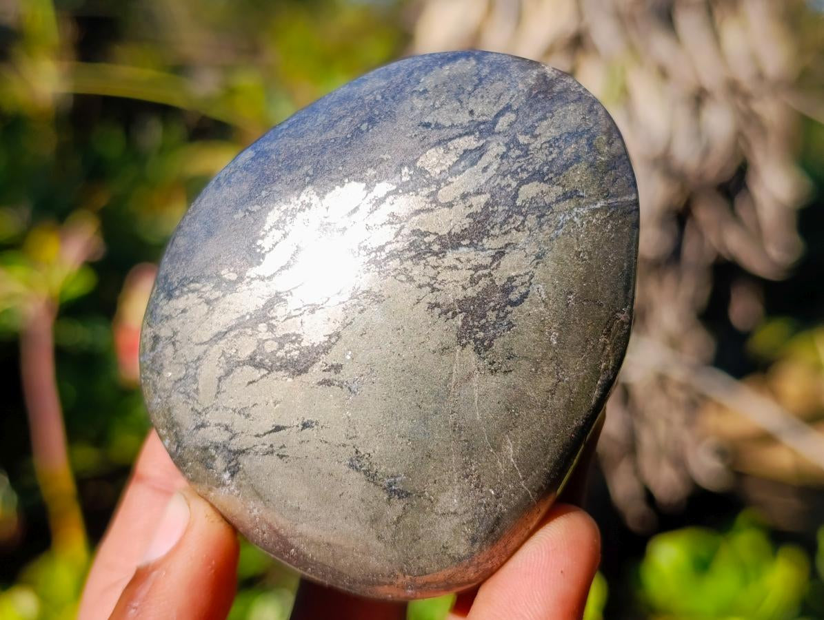 Polished Basalt Pharaoh Stone Galets x 6 From Iron Duke Mine, Zimbabwe - Toprock Gemstones and Minerals 