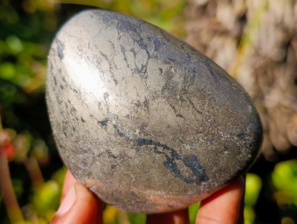 Polished Basalt Pharaoh Stone Galets x 6 From Iron Duke Mine, Zimbabwe - Toprock Gemstones and Minerals 