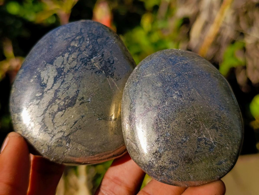 Polished Basalt Pharaoh Stone Galets x 6 From Iron Duke Mine, Zimbabwe - Toprock Gemstones and Minerals 