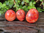 Polished Small Carnelian Agate Gemstone Galets x 35 From Madagascar - Toprock Gemstones and Minerals 