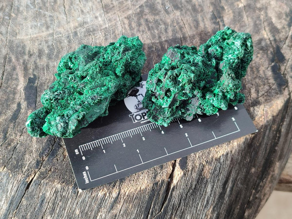 Natural Silky Malachite Specimens x 12 From Kasompe, Congo - Toprock Gemstones and Minerals 