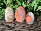 Polished Polychrome Jasper Standing Display Pieces x 3 From NW Coast, Madagascar - Toprock Gemstones and Minerals 