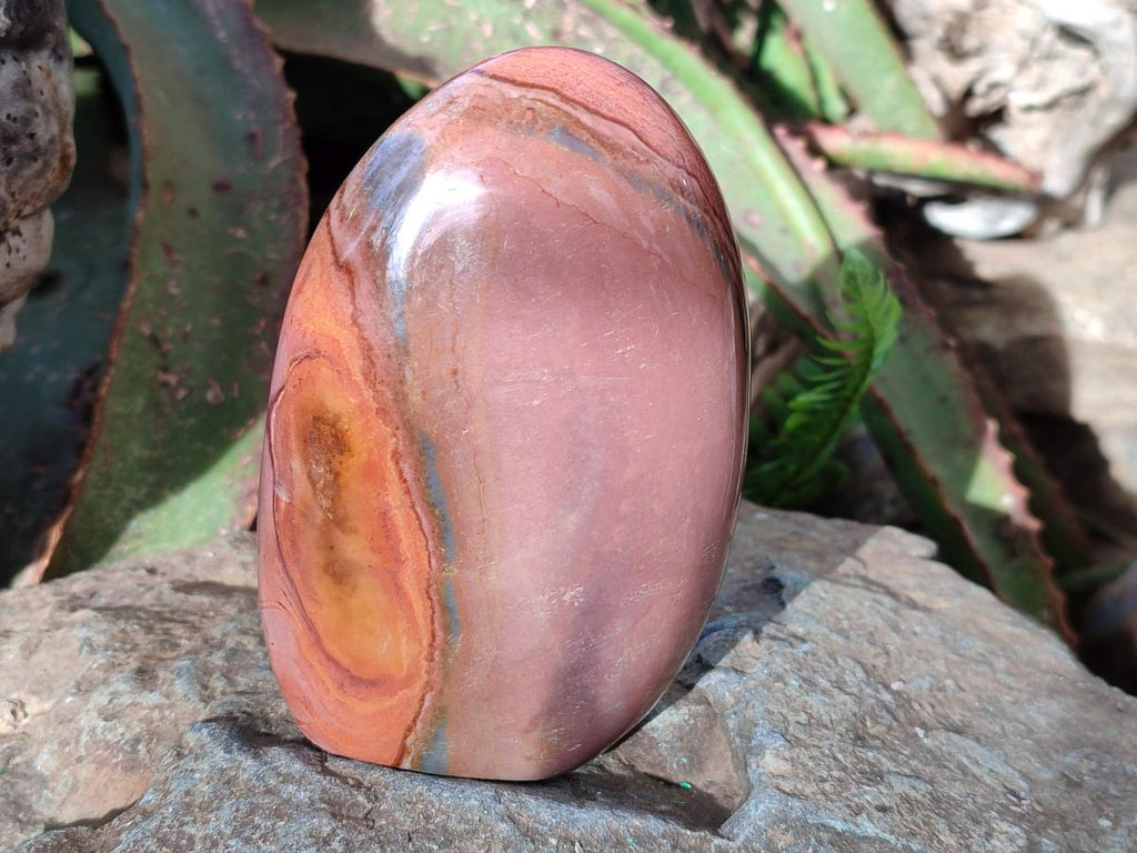Polished Polychrome Jasper Standing Display Pieces x 3 From NW Coast, Madagascar - Toprock Gemstones and Minerals 