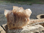 Natural Cascading White Phantom Smokey Luena Quartz Clusters x 3 From Luena, Congo - Toprock Gemstones and Minerals 