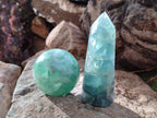 Polished Mix of Watermelon Fluorite Pieces x 6 From Uis, Namibia - Toprock Gemstones and Minerals 
