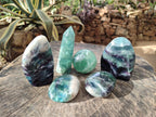 Polished Mix of Watermelon Fluorite Pieces x 6 From Uis, Namibia - Toprock Gemstones and Minerals 