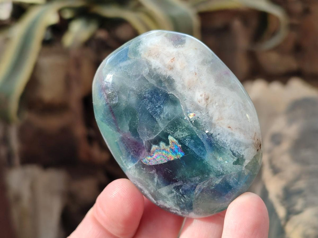 Polished Mix of Watermelon Fluorite Pieces x 6 From Uis, Namibia - Toprock Gemstones and Minerals 