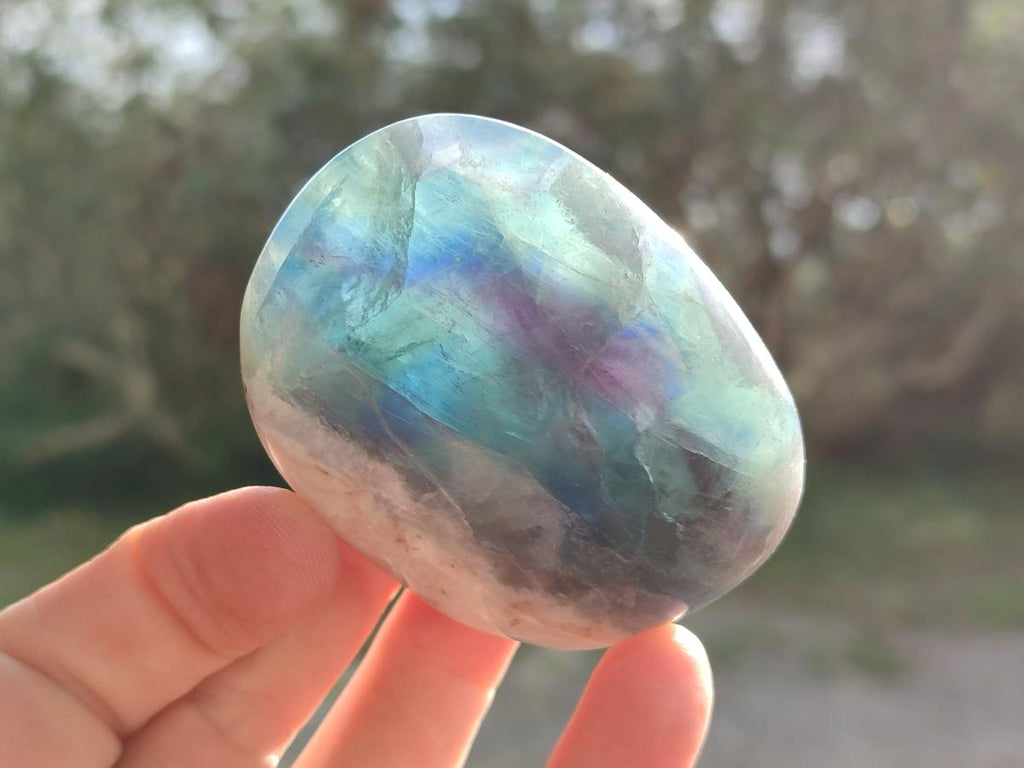 Polished Mix of Watermelon Fluorite Pieces x 6 From Uis, Namibia - Toprock Gemstones and Minerals 