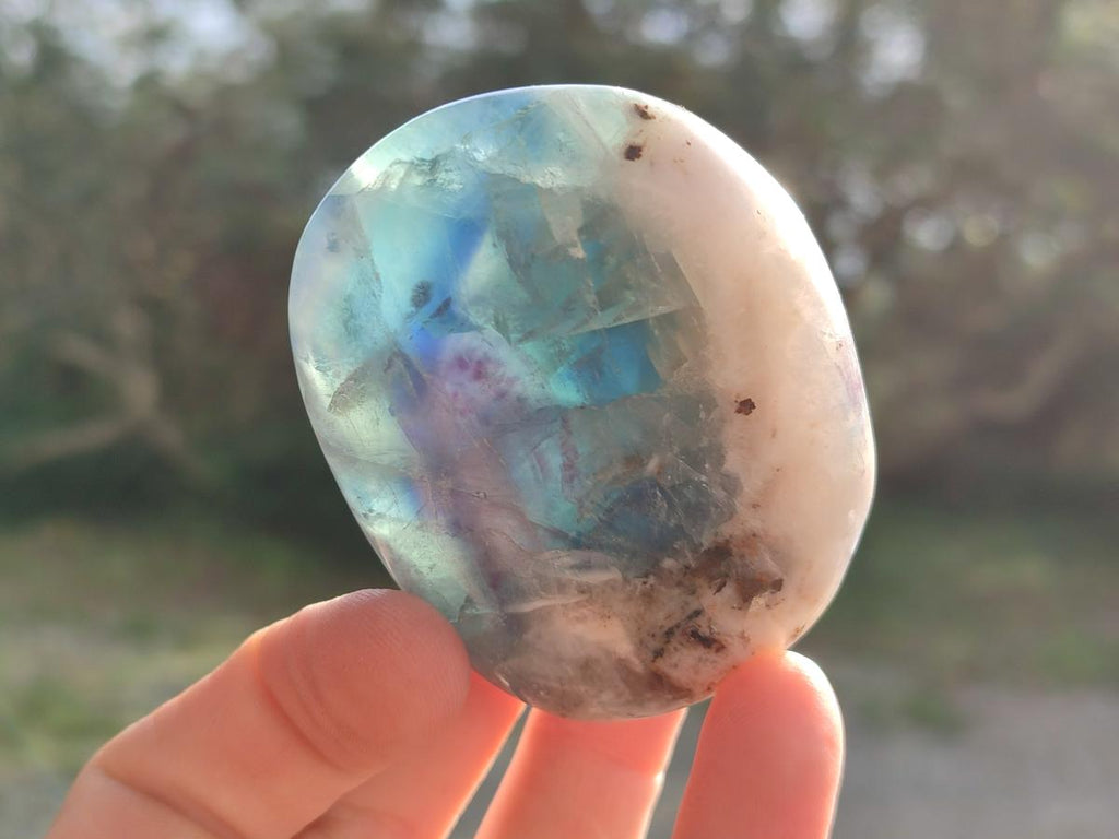 Polished Mix of Watermelon Fluorite Pieces x 6 From Uis, Namibia - Toprock Gemstones and Minerals 