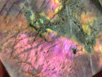 Polished Rare Purple Sunset Flash Labradorite Standing Display Piece x 2 From Madagascar - Toprock Gemstones and Minerals 