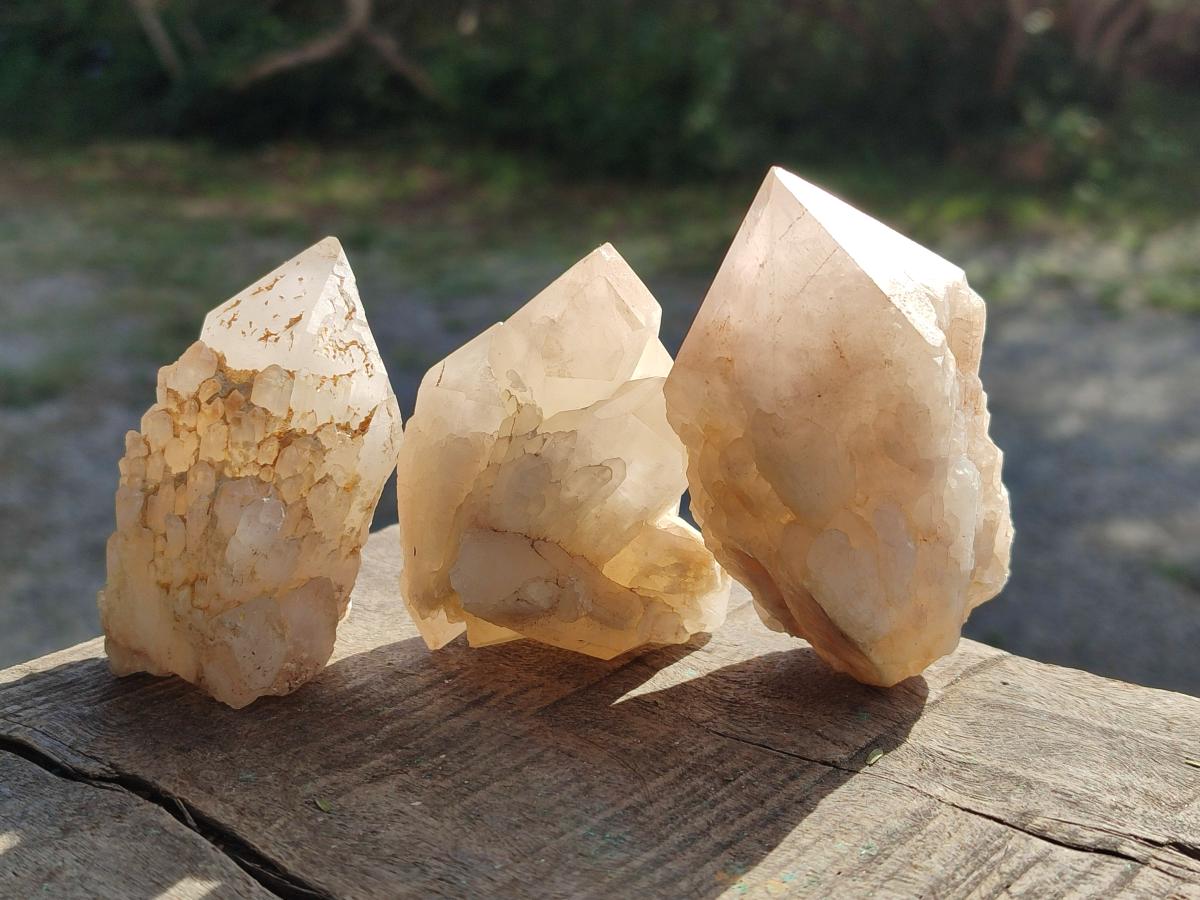 Natural Cascading "Anananas" Candle Quartz Crystals x 18 From Antsirabe, Madagascar - Toprock Gemstones and Minerals 