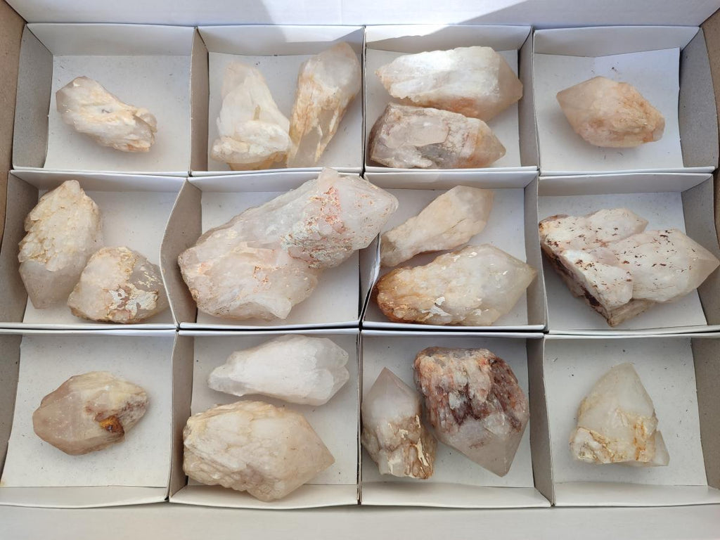 Natural Cascading "Anananas" Candle Quartz Crystals x 18 From Antsirabe, Madagascar - Toprock Gemstones and Minerals 