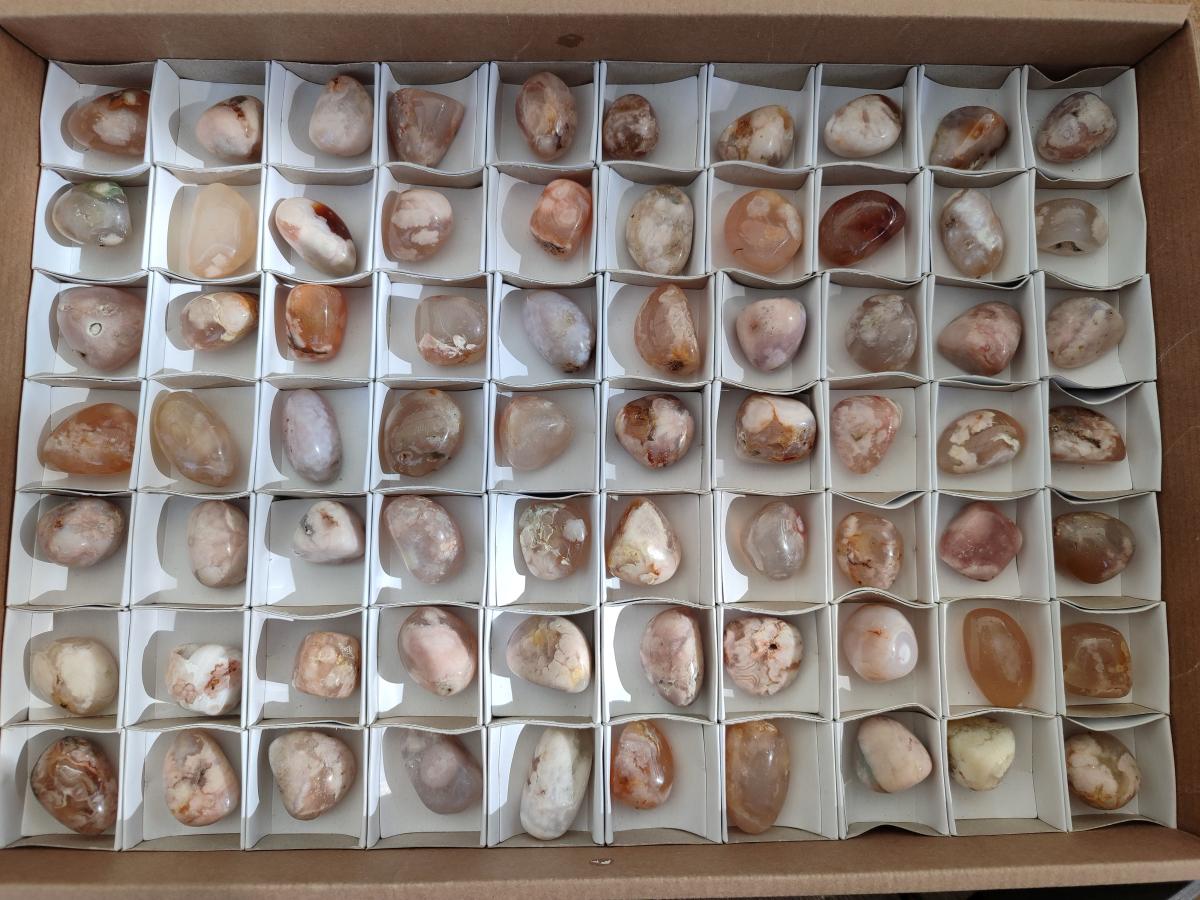 Polished Small Flower Agate Free Forms x 70 From Antsahalova, Madagascar - Toprock Gemstones and Minerals 