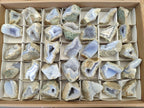 Natural Blue Lace Agate Geode Specimens x 35 From Nsanje, Malawi - Toprock Gemstones and Minerals 