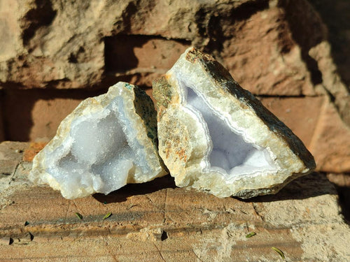 Natural Blue Lace Agate Geode Specimens x 35 From Nsanje, Malawi - Toprock Gemstones and Minerals 