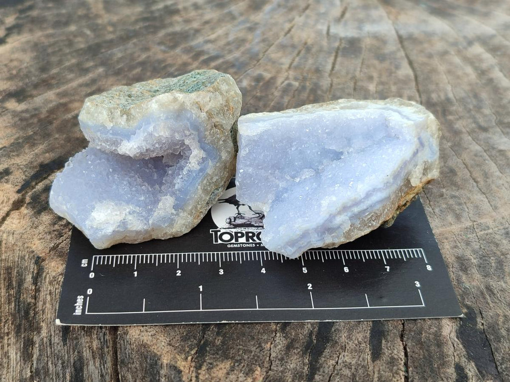 Natural Blue Lace Agate Geode Specimens x 35 From Nsanje, Malawi - Toprock Gemstones and Minerals 