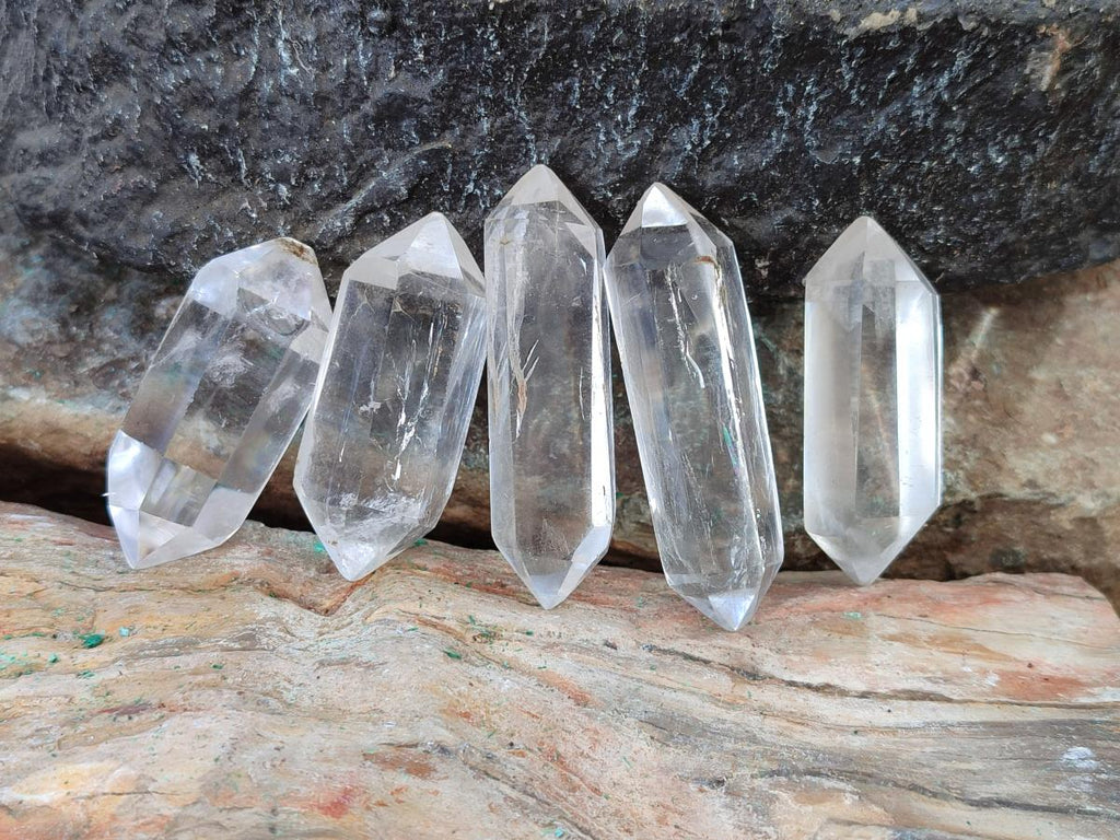 Polished Double Terminated Quartz Crystals x 36 From Madagascar - Toprock Gemstones and Minerals 