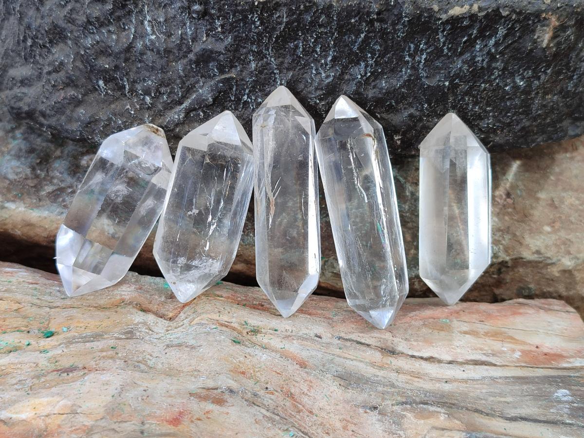 Polished Double Terminated Quartz Crystals x 36 From Madagascar - Toprock Gemstones and Minerals 