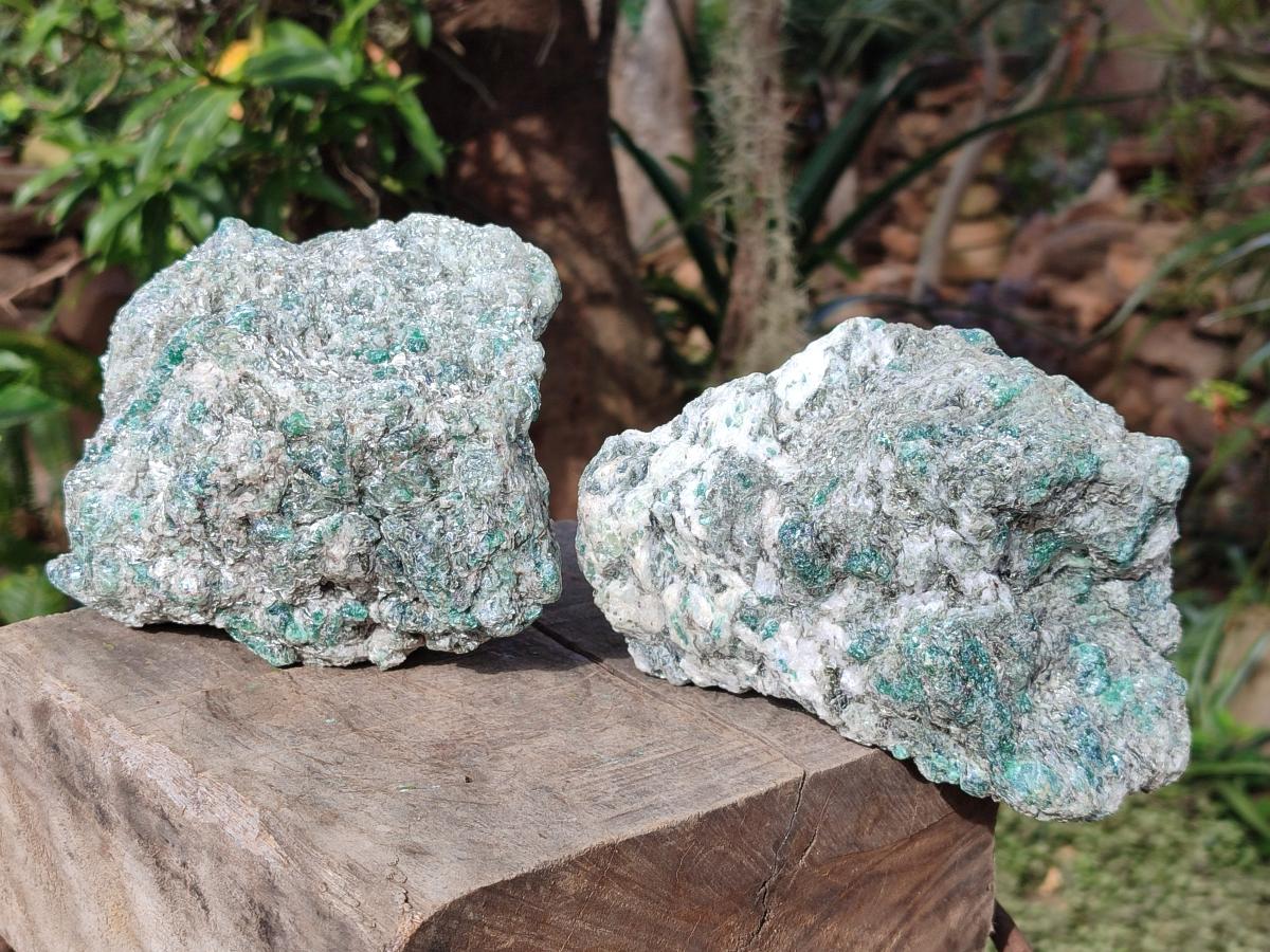 Natural Emerald Mica 'Mutokolite' Cobbed Specimens x 2 From Mutoko, Zimbabwe - Toprock Gemstones and Minerals 