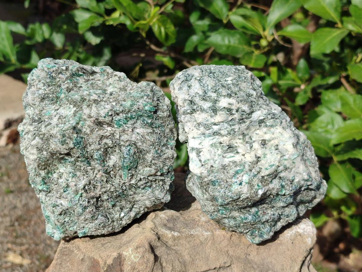 Natural Emerald Mica 'Mutokolite' Cobbed Specimens x 2 From Mutoko, Zimbabwe - Toprock Gemstones and Minerals 
