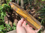 Polished Large Golden Tigers Eye Display Crystals x 2 From Prieska, South Africa - Toprock Gemstones and Minerals 