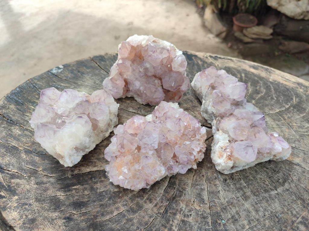 Natural Spirit Amethyst Clusters x 4 From Boekenhouthoek, South Africa - Toprock Gemstones and Minerals 