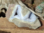 Polished On One Side Blue Lace Agate Geodes x 6 From Nsanje, Malawi - Toprock Gemstones and Minerals 