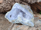 Polished On One Side Blue Lace Agate Geodes x 6 From Nsanje, Malawi - Toprock Gemstones and Minerals 