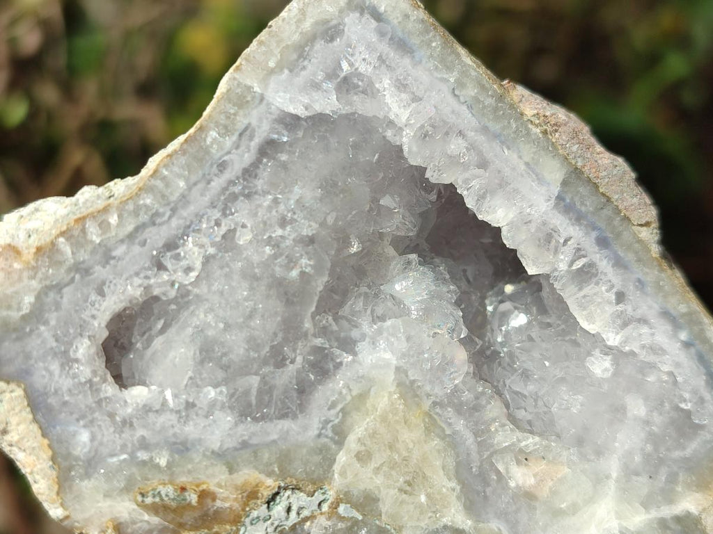 Polished On One Side Blue Lace Agate Geodes x 6 From Nsanje, Malawi - Toprock Gemstones and Minerals 