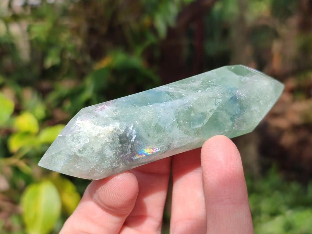 Polished Watermelon Fluorite Double Terminated Crystals x 6 From Uis, Namibia - Toprock Gemstones and Minerals 