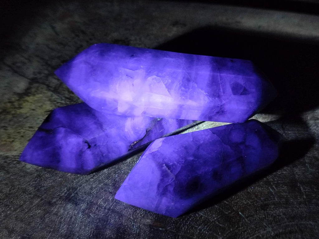 Polished Watermelon Fluorite Double Terminated Crystals x 6 From Uis, Namibia - Toprock Gemstones and Minerals 