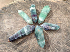 Polished Watermelon Fluorite Double Terminated Crystals x 6 From Uis, Namibia - Toprock Gemstones and Minerals 
