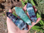Polished Watermelon Fluorite Double Terminated Crystals x 6 From Uis, Namibia - Toprock Gemstones and Minerals 