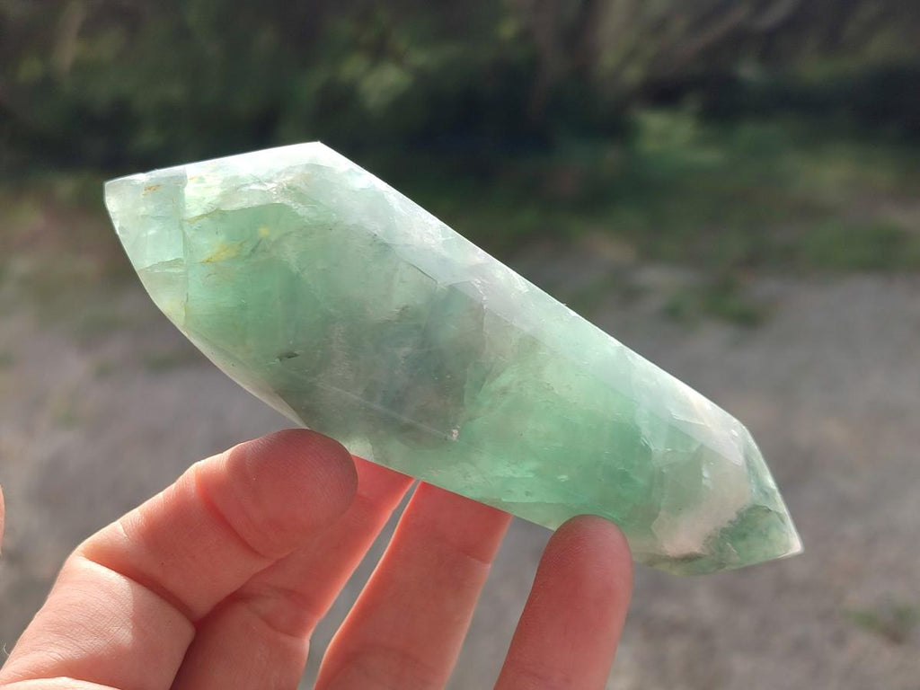 Polished Watermelon Fluorite Double Terminated Crystals x 6 From Uis, Namibia - Toprock Gemstones and Minerals 