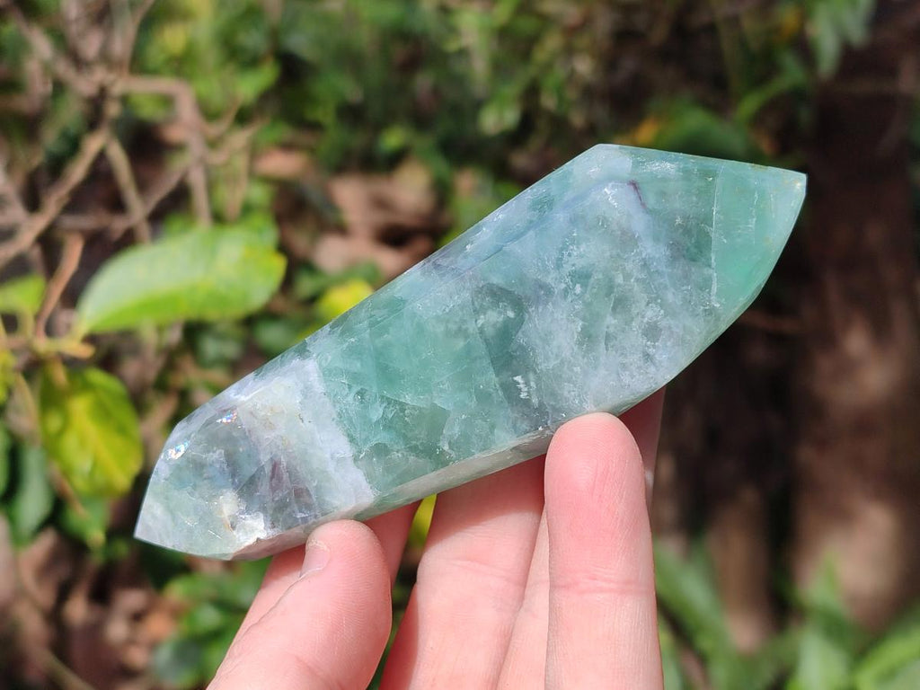 Polished Watermelon Fluorite Double Terminated Crystals x 6 From Uis, Namibia - Toprock Gemstones and Minerals 
