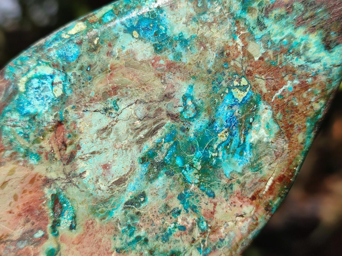 Polished One Side Shattuckite Free Forms x 12 From Kaokoveld, Namibia - Toprock Gemstones and Minerals 