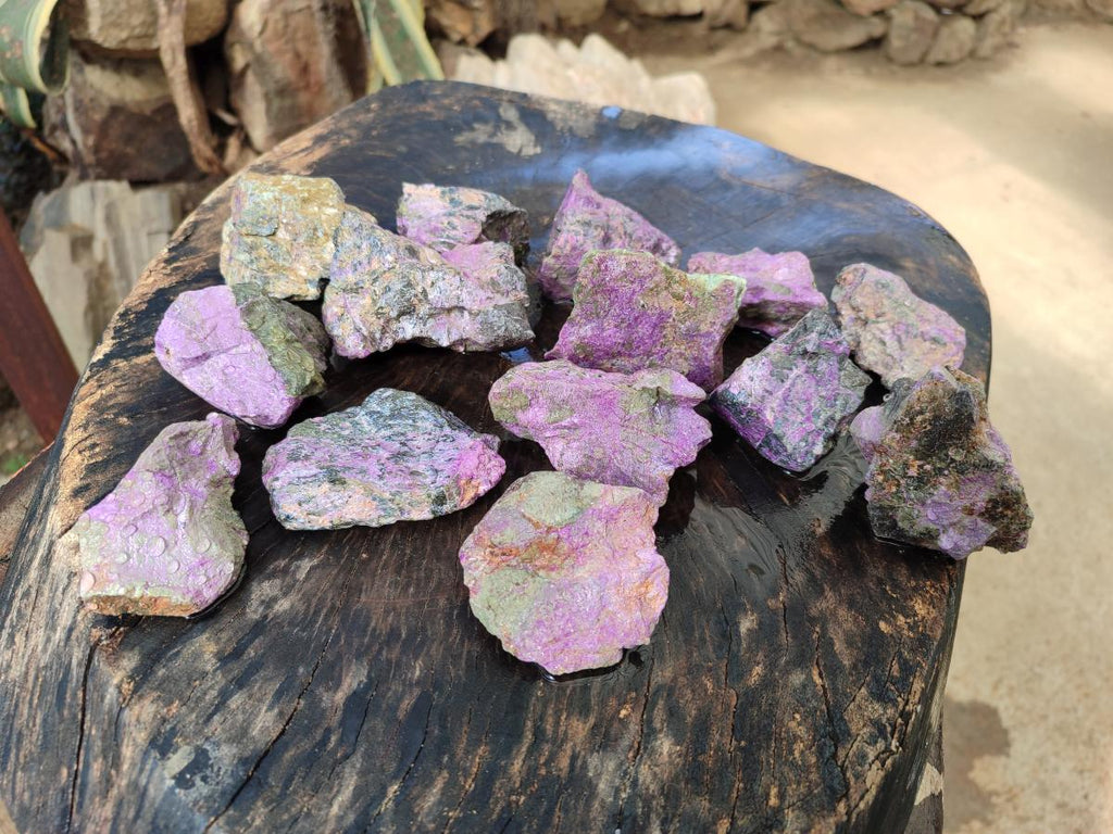 Natural Cobbed Stichtite Specimens x 24 From Barberton, South Africa