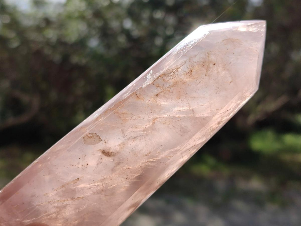 Polished Double Terminated Gemmy Rose Quartz Crystals x 6 From Madagascar - Toprock Gemstones and Minerals 