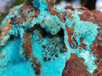Natural Drusy Coated Chrysocolla Specimens with Copper and Heterogenite x 2 From Lupoto Mine, Congo - Toprock Gemstones and Minerals 