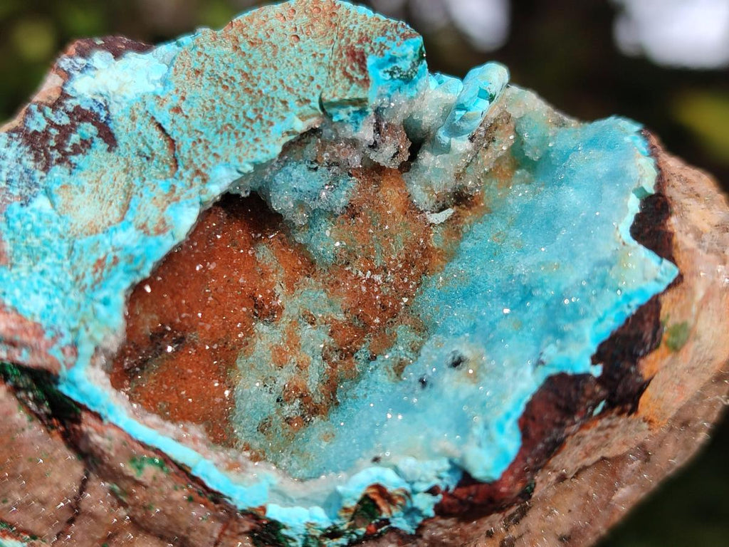 Natural Drusy Coated Chrysocolla Specimens with Copper and Heterogenite x 2 From Lupoto Mine, Congo - Toprock Gemstones and Minerals 
