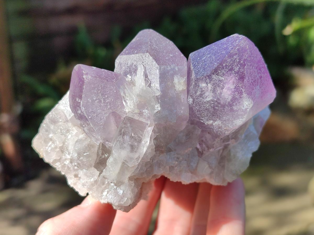 Natural Jacaranda Amethyst Crystals and Clusters x 4 From Mumbwa, Zambia - Toprock Gemstones and Minerals 