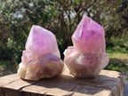 Natural Jacaranda Amethyst Crystals and Clusters x 4 From Mumbwa, Zambia - Toprock Gemstones and Minerals 