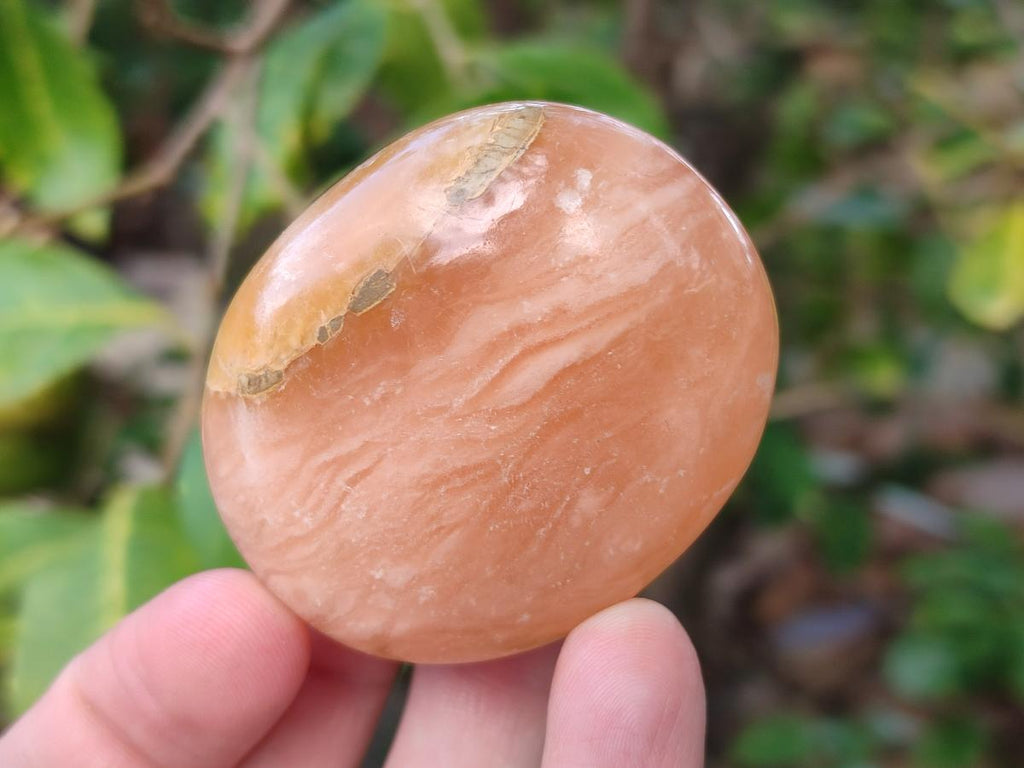 Polished Orange Twist Calcite Galets x 12 From Maevantanana, Madagascar - Toprock Gemstones and Minerals 