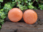Polished Orange Twist Calcite Galets x 12 From Maevantanana, Madagascar - Toprock Gemstones and Minerals 