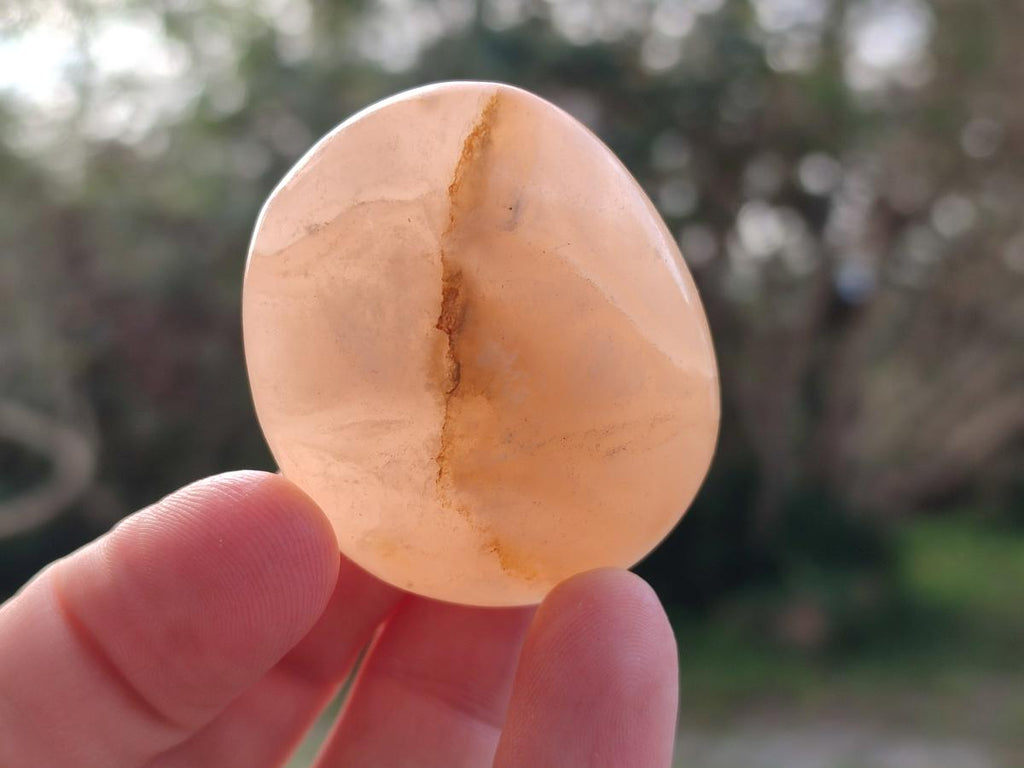 Polished Orange Twist Calcite Galets x 12 From Maevantanana, Madagascar - Toprock Gemstones and Minerals 
