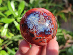Polished Carnelian Agate Gemstone Spheres x 6 From Madagascar - Toprock Gemstones and Minerals 