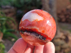 Polished Carnelian Agate Gemstone Spheres x 6 From Madagascar - Toprock Gemstones and Minerals 