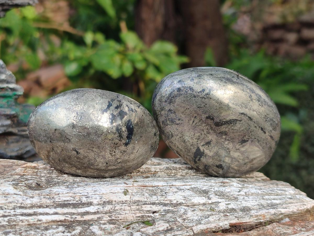 Polished Basalt Pharaoh Stone Galets x 6 From Iron Duke Mine, Zimbabwe - Toprock Gemstones and Minerals 